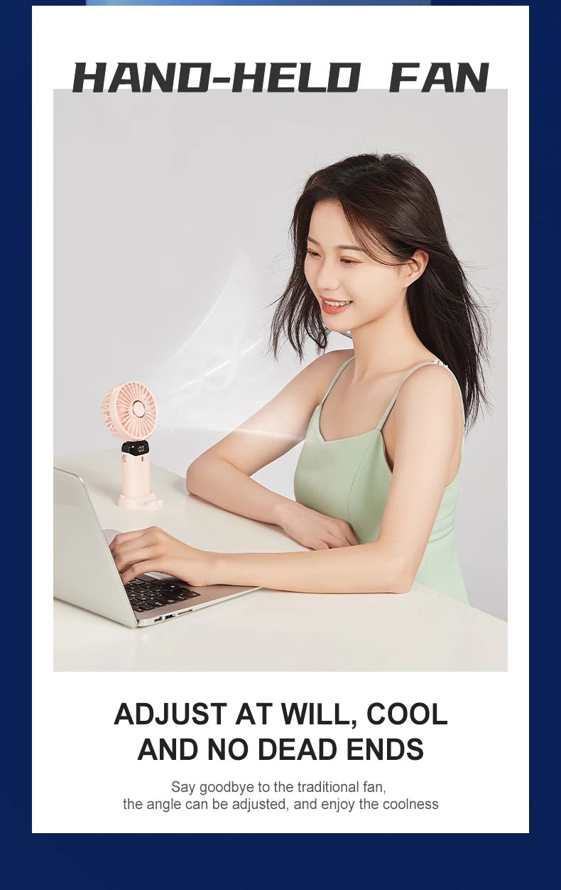 FlexiFan 5X – Foldable Mini Fan with Phone Stand