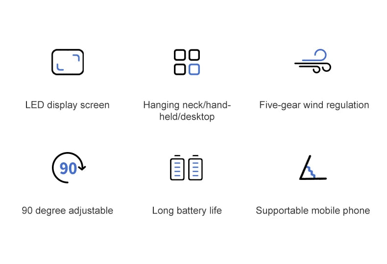 FlexiFan 5X – Foldable Mini Fan with Phone Stand