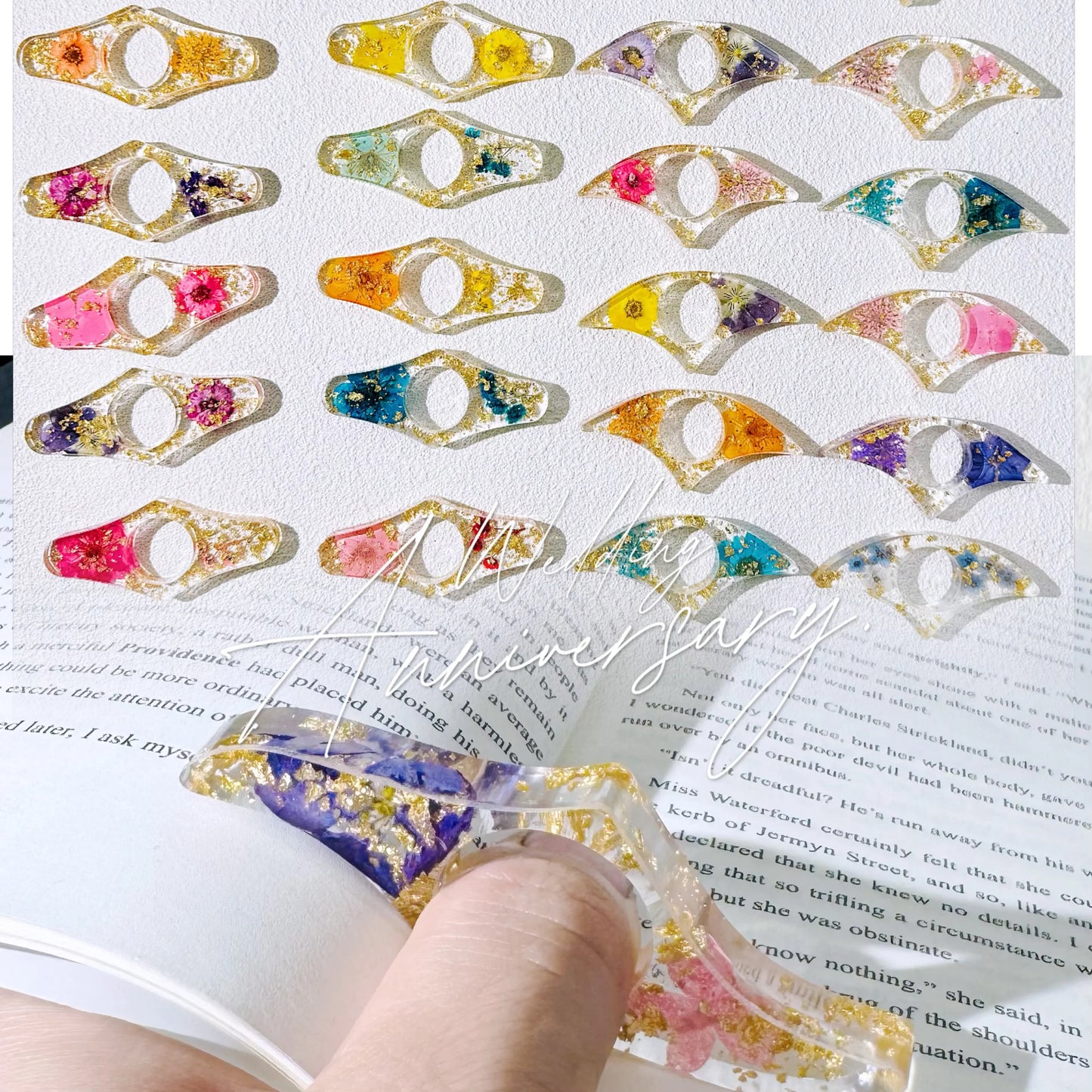 📖“Resin Thumb Page Holder – Book Stand & Bookmark”📖