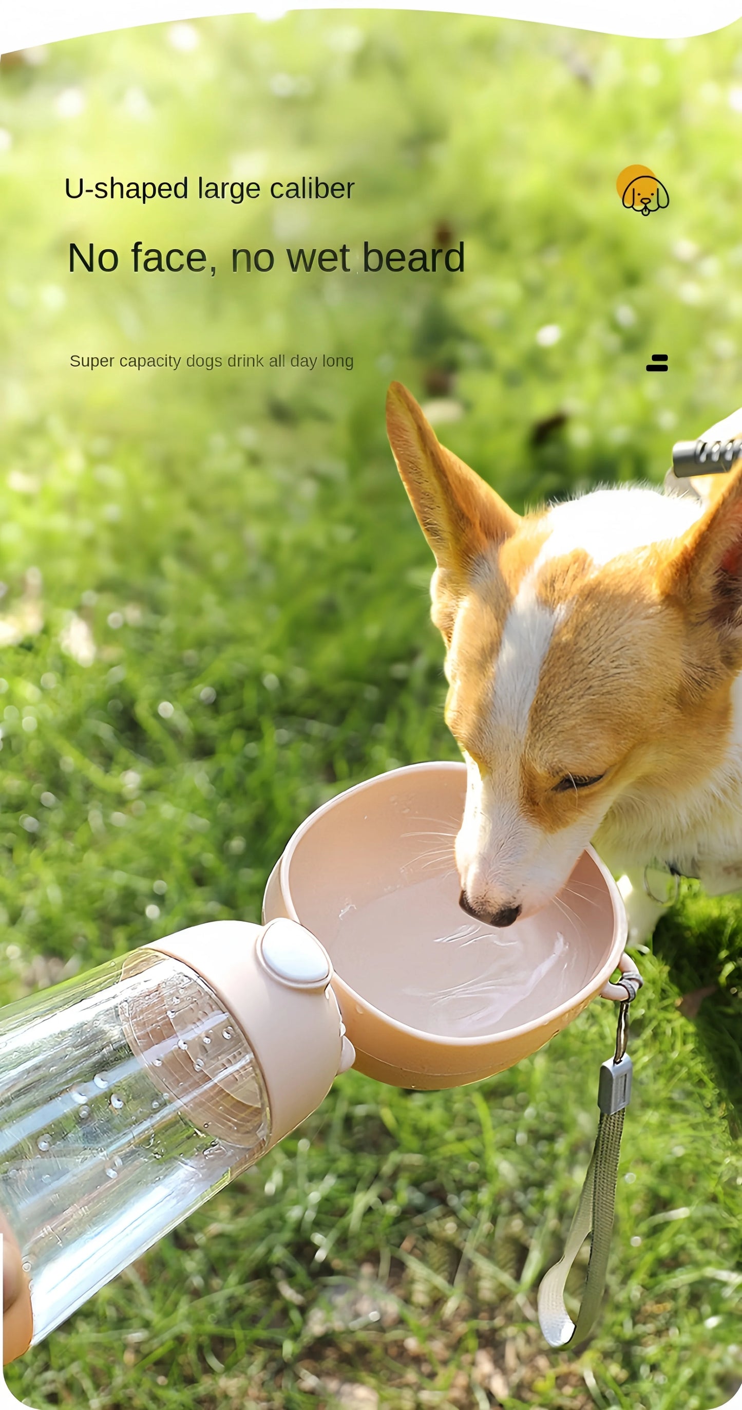 Portable Pet Water Bottle with Dispenser