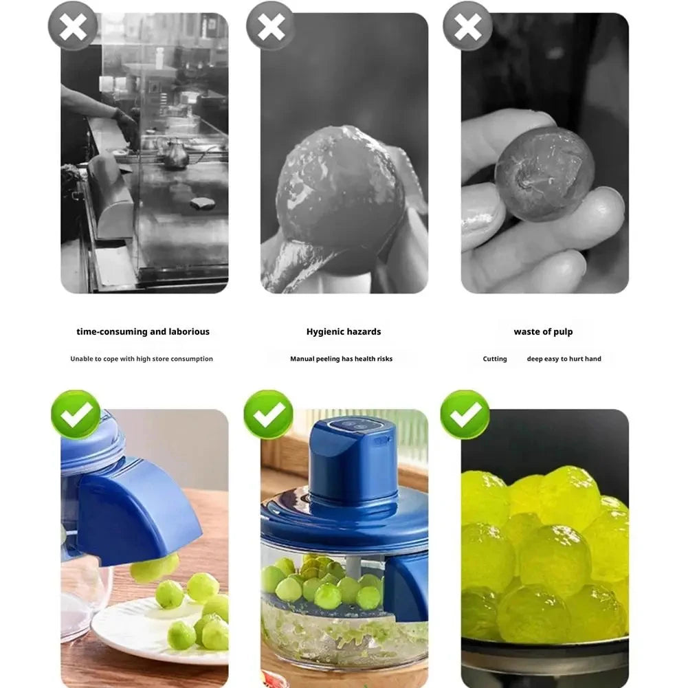 Automatic Electric Grape Peeler – Hands-Free Fruit Skin Remover