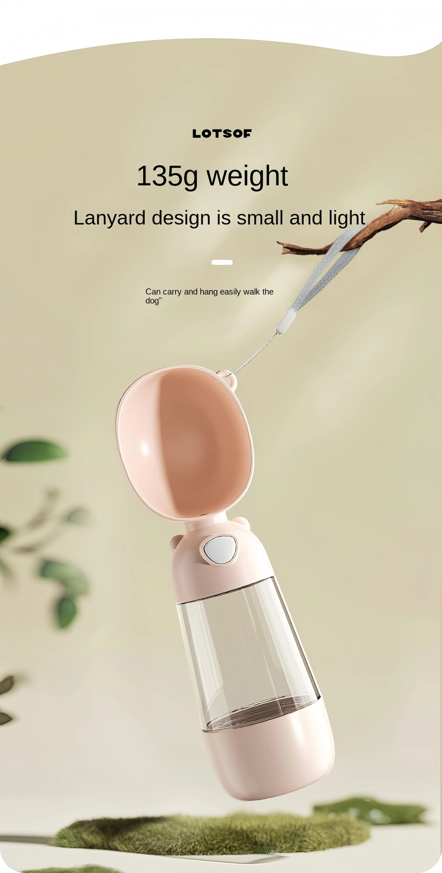 Portable Pet Water Bottle with Dispenser