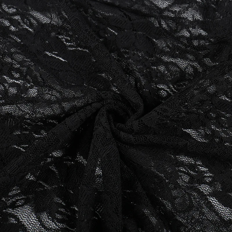 Vintage Gothic Lace T-shirt – Cropped Top