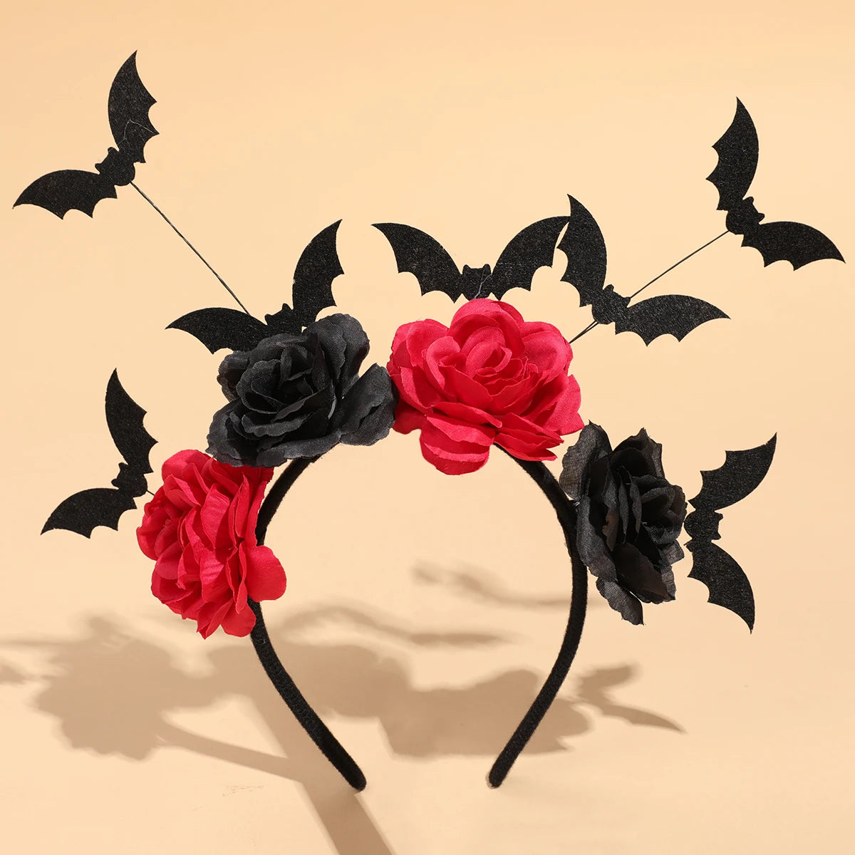 Halloween Rose Headband – Black Wreath