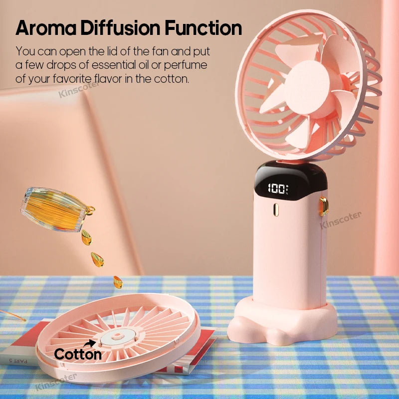 FlexiFan 5X – Foldable Mini Fan with Phone Stand