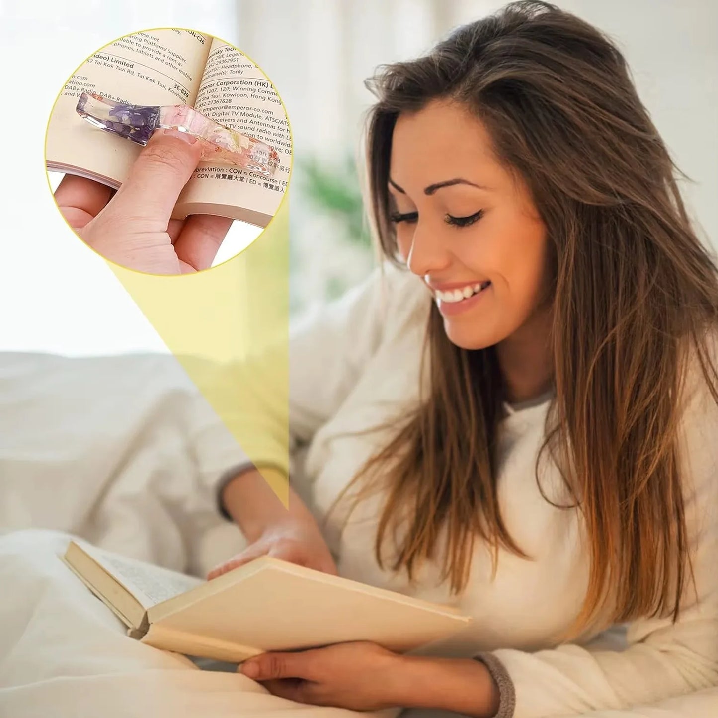 📖“Resin Thumb Page Holder – Book Stand & Bookmark”📖