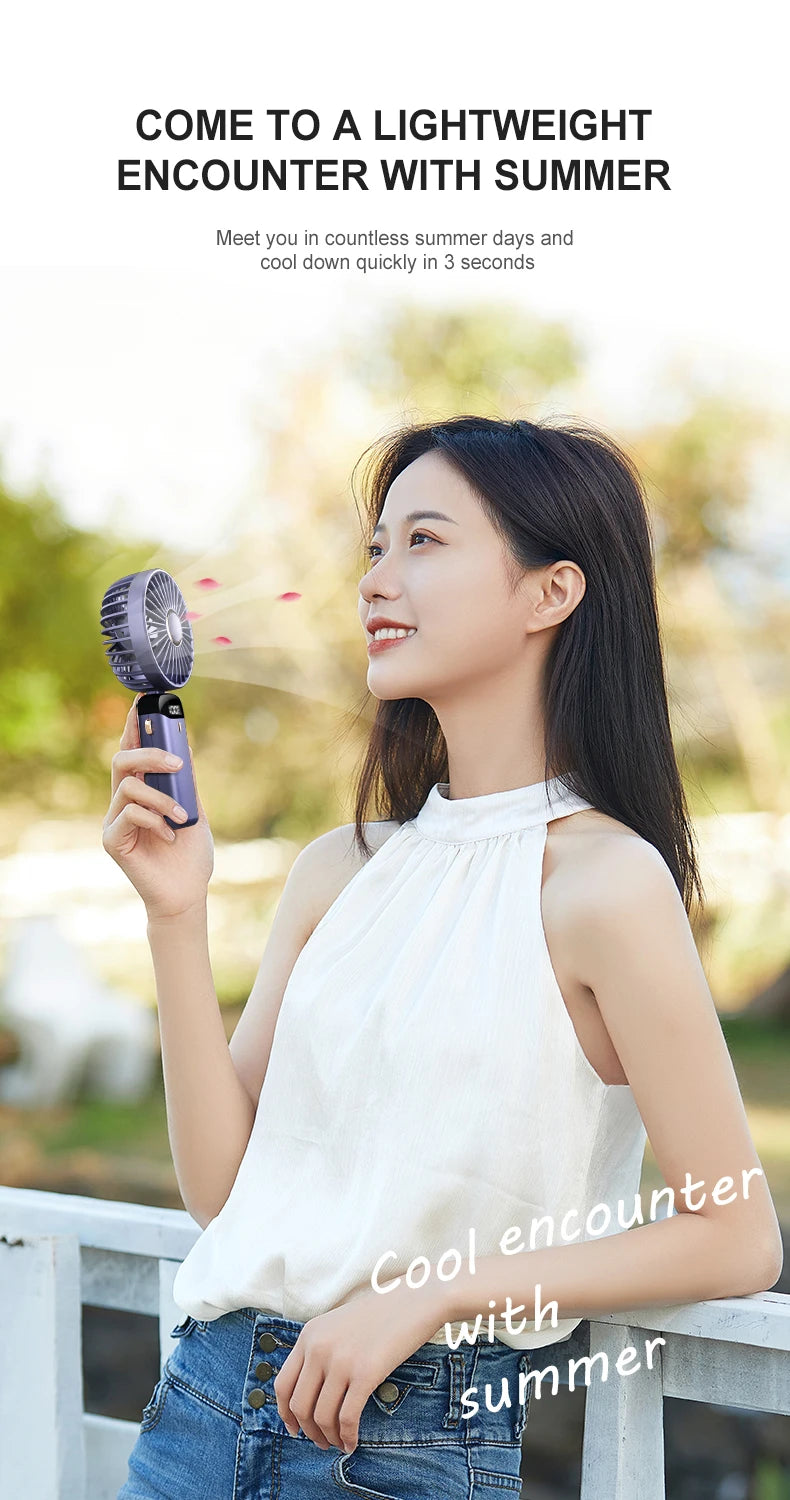 FlexiFan 5X – Foldable Mini Fan with Phone Stand
