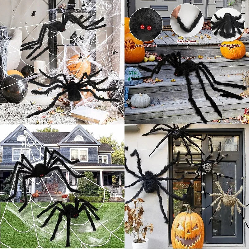 Halloween Giant Black Spider Decoration