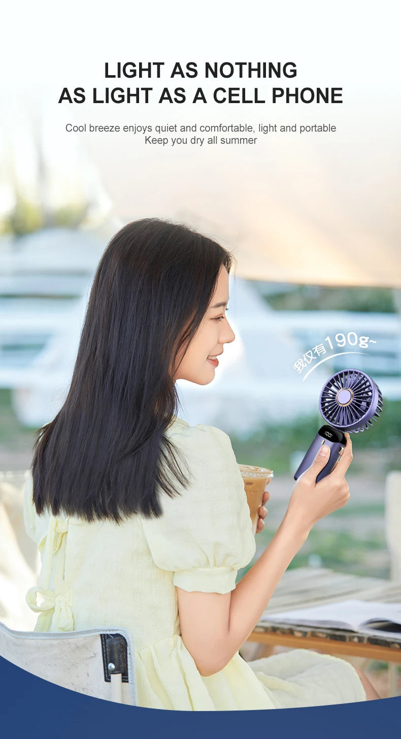 FlexiFan 5X – Foldable Mini Fan with Phone Stand