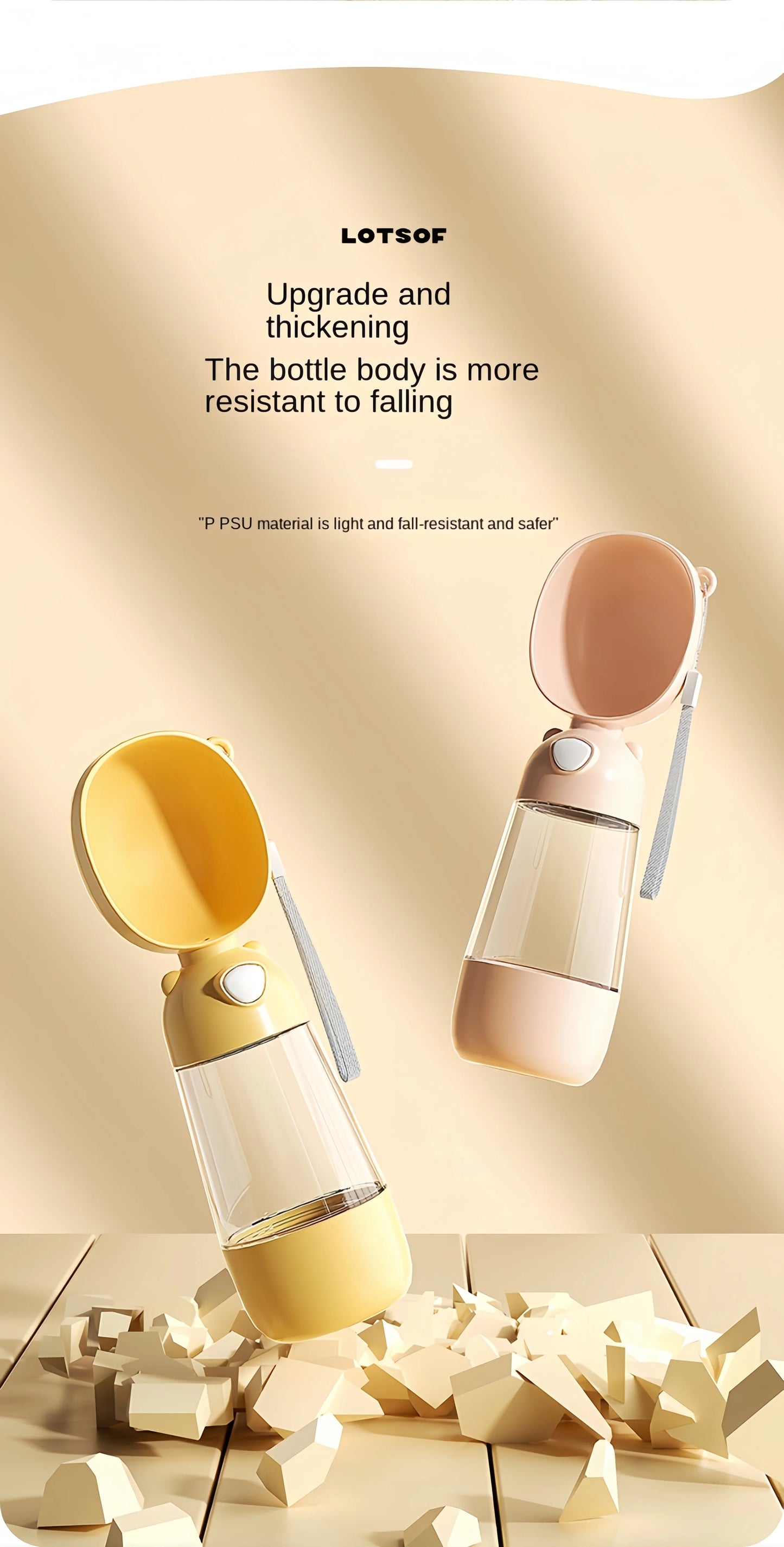 Portable Pet Water Bottle with Dispenser
