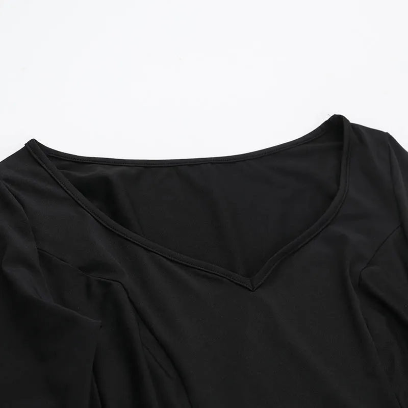 Gothic Batwing Mini Dress – Slim Fit