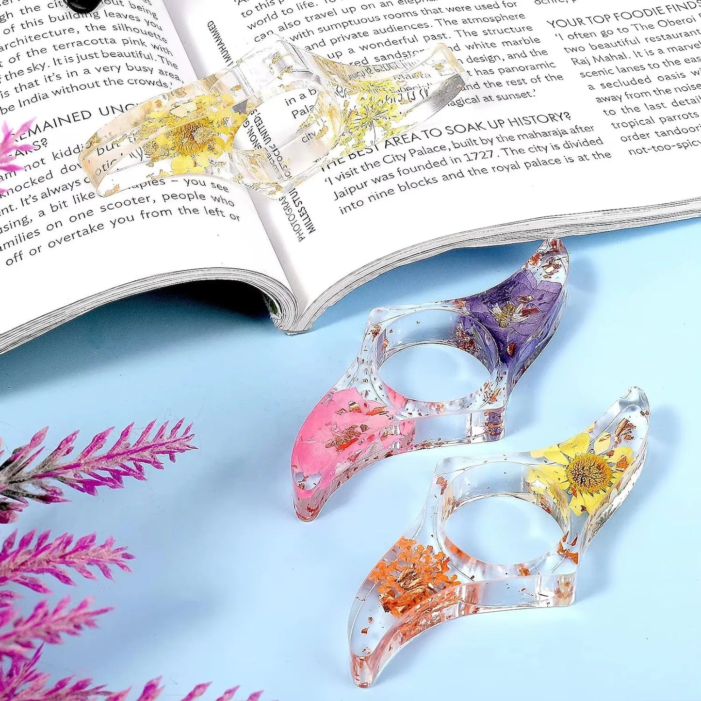 📖“Resin Thumb Page Holder – Book Stand & Bookmark”📖