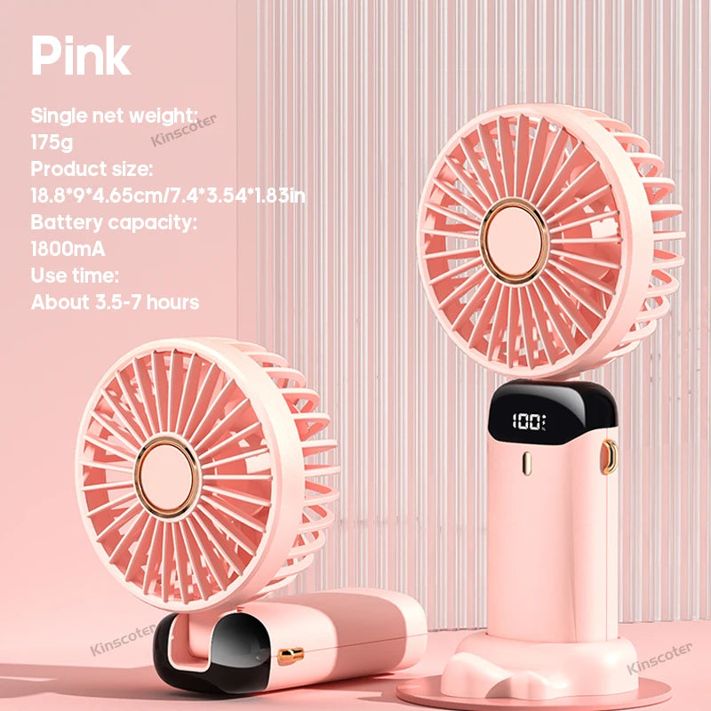 FlexiFan 5X – Foldable Mini Fan with Phone Stand
