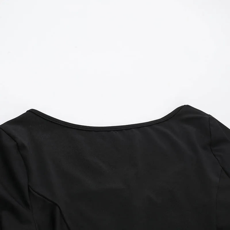 Gothic Batwing Mini Dress – Slim Fit