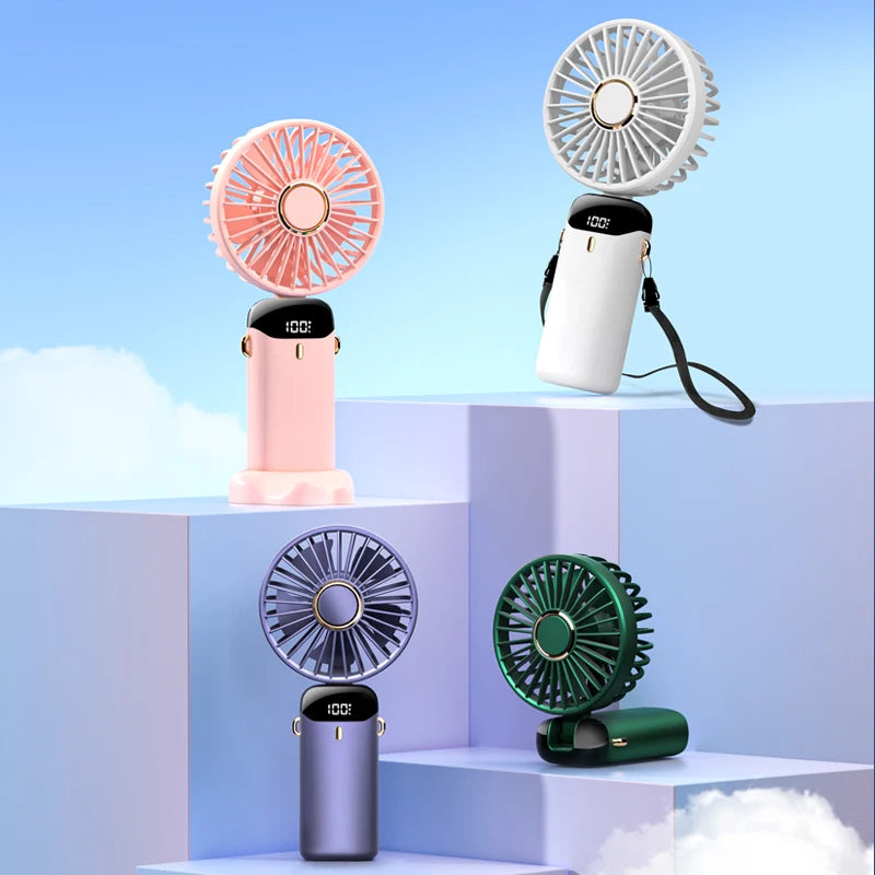 FlexiFan 5X – Foldable Mini Fan with Phone Stand
