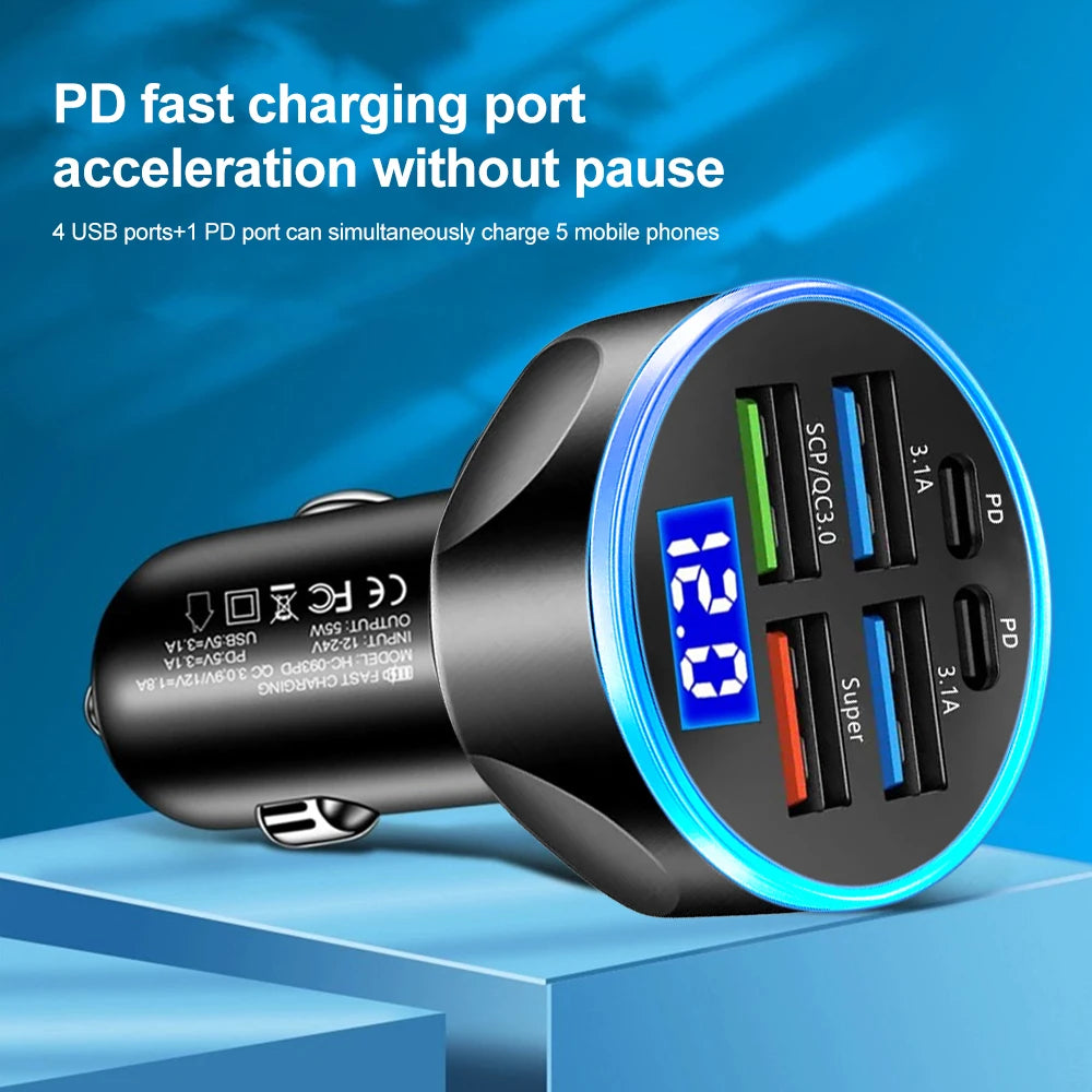 Fast Car Charger (6 Ports)