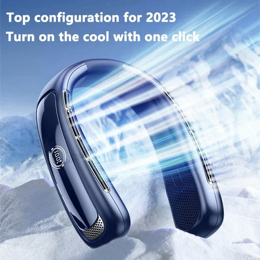 NeckCool Pro 15000 – Silent Bladeless Fan with Smart Display