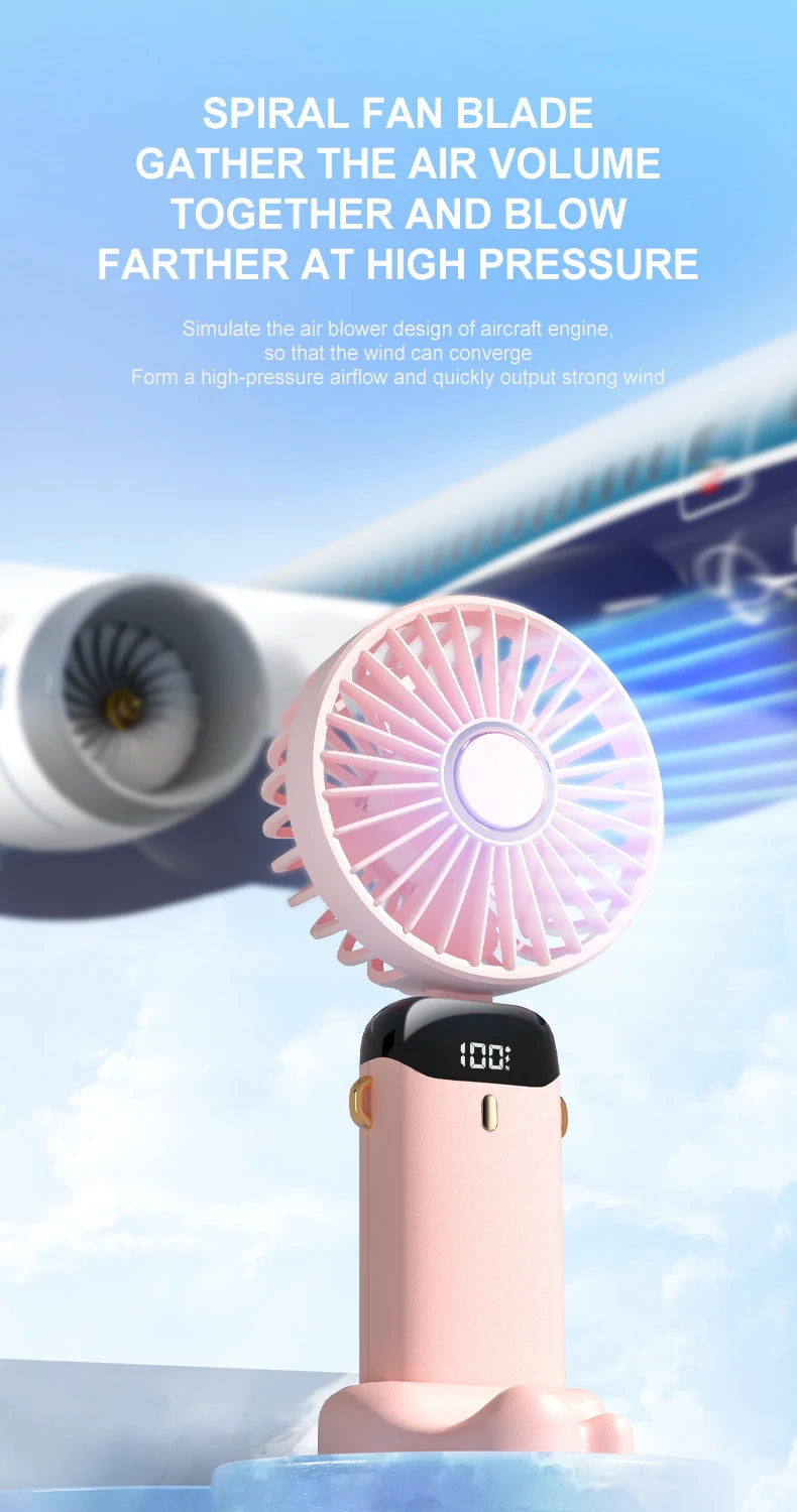 FlexiFan 5X – Foldable Mini Fan with Phone Stand