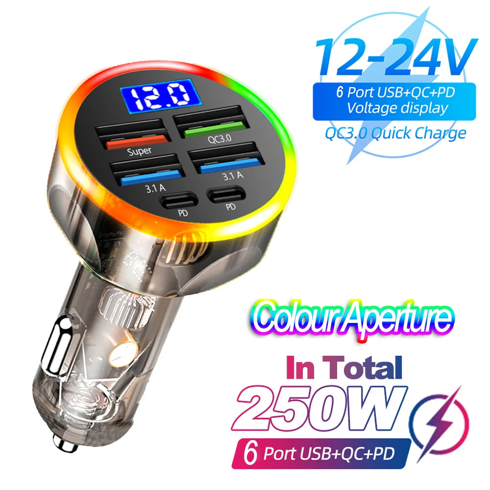 Fast Car Charger (6 Ports)